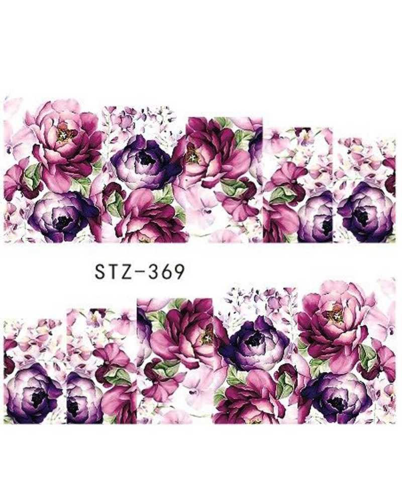 Dark Flower Pattern Nail Stickers