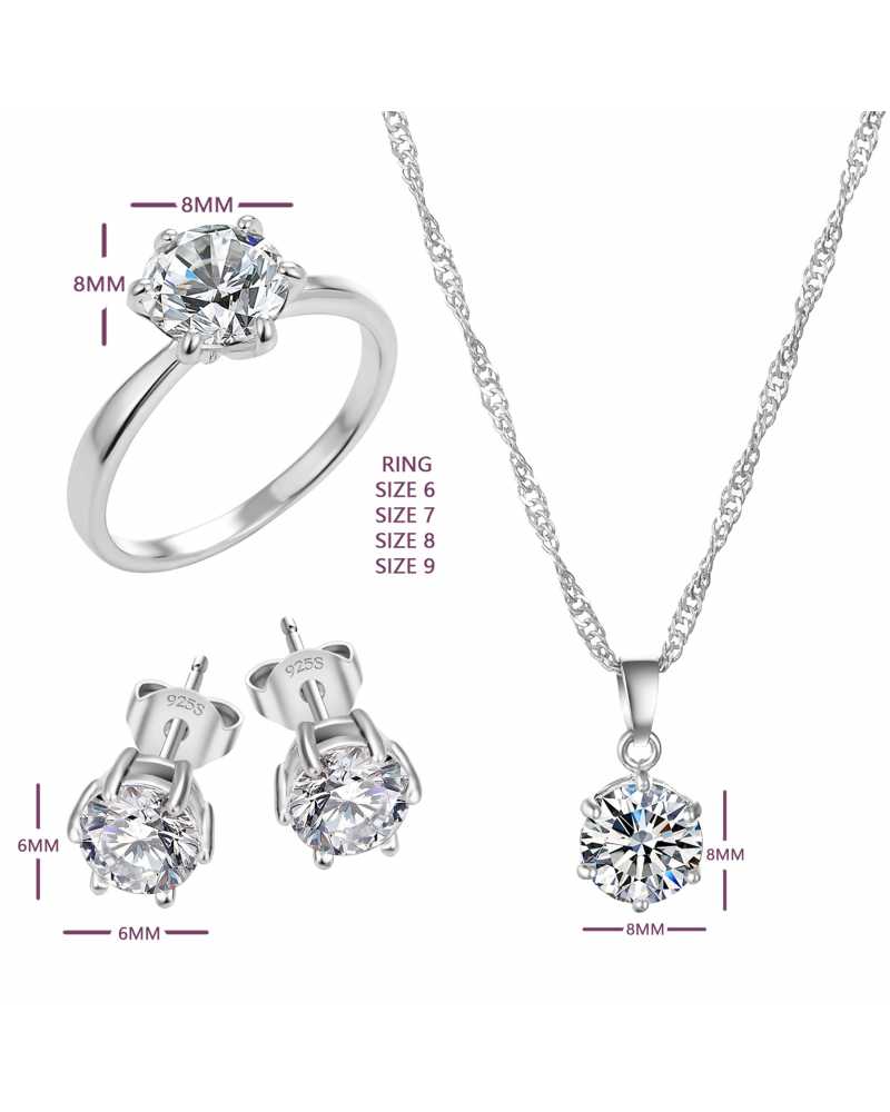 Hot Sale Cubic Zircon Pendant With Earrings