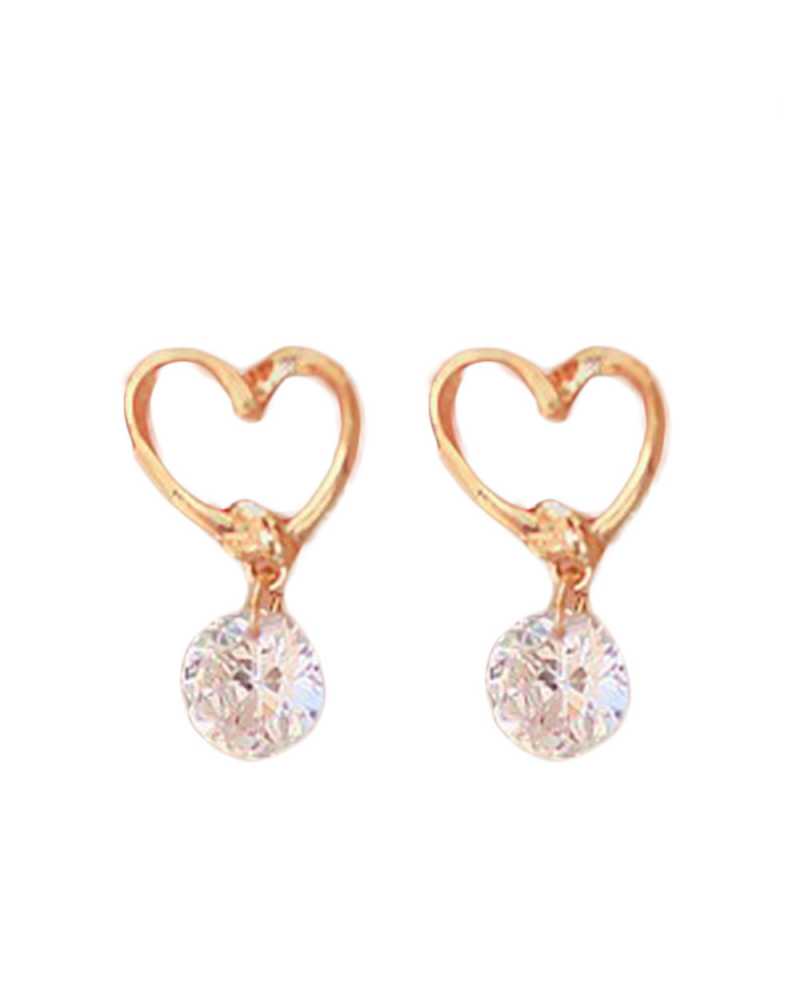 Heart Crystal Lovely Earrings