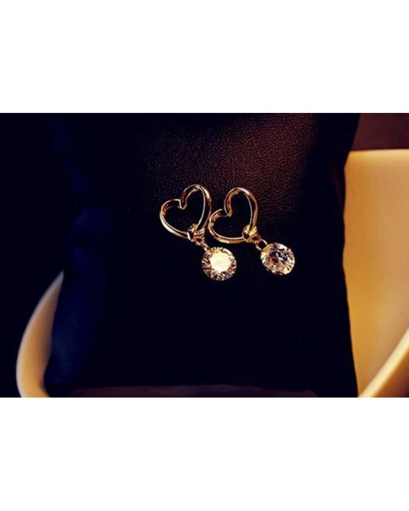 Heart Crystal Lovely Earrings