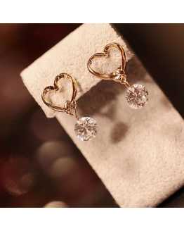 Heart Crystal Lovely Earrings