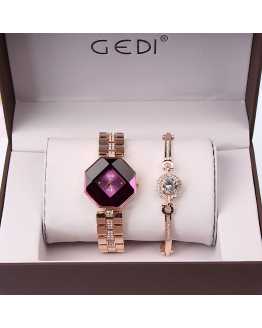 Octagon Crystal Unique Ladies Watch