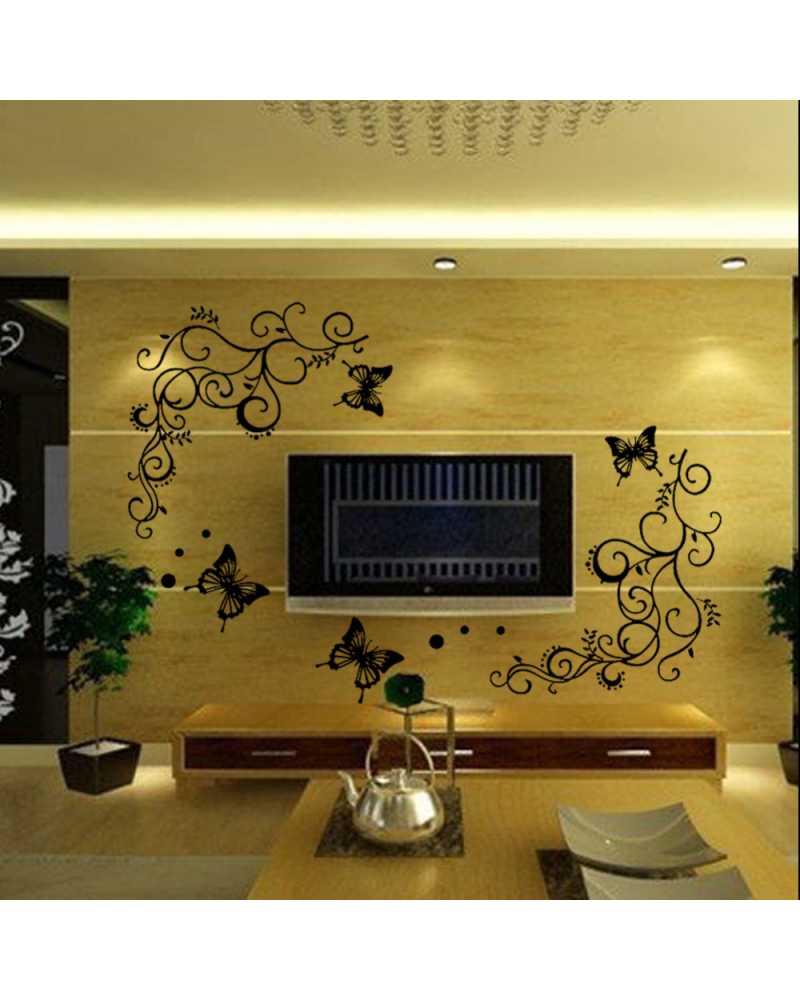 Black Butterfly Wall Stickers