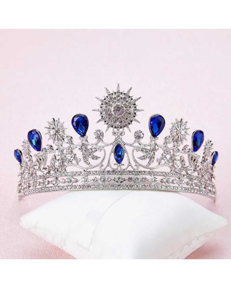 Blue Rhinestone Tiara / Crown