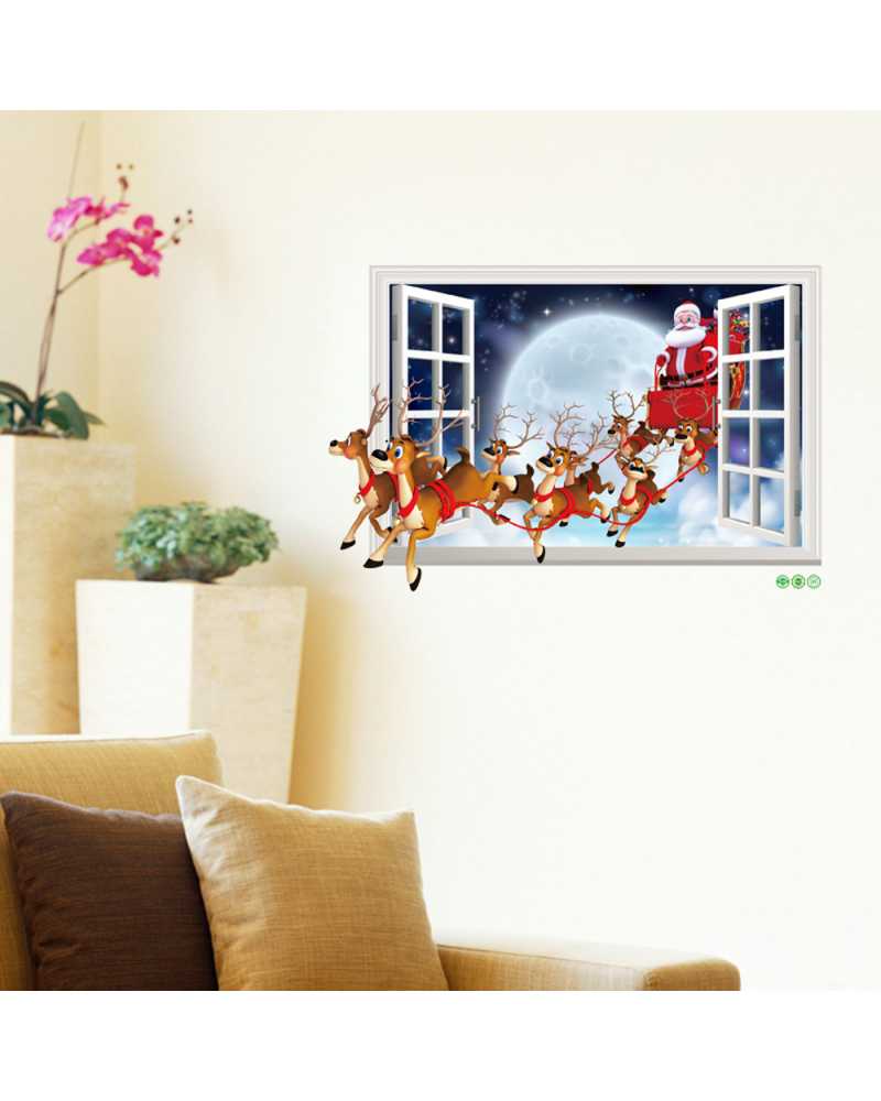 3D Santa Claus Wall Sticker