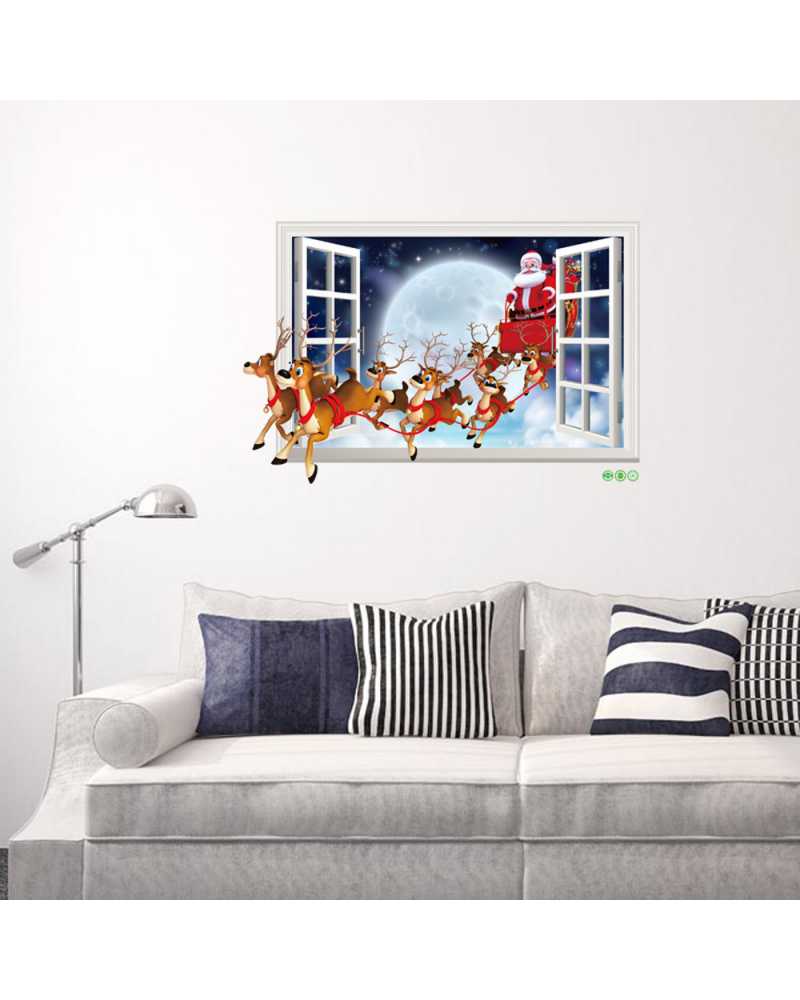 3D Santa Claus Wall Sticker