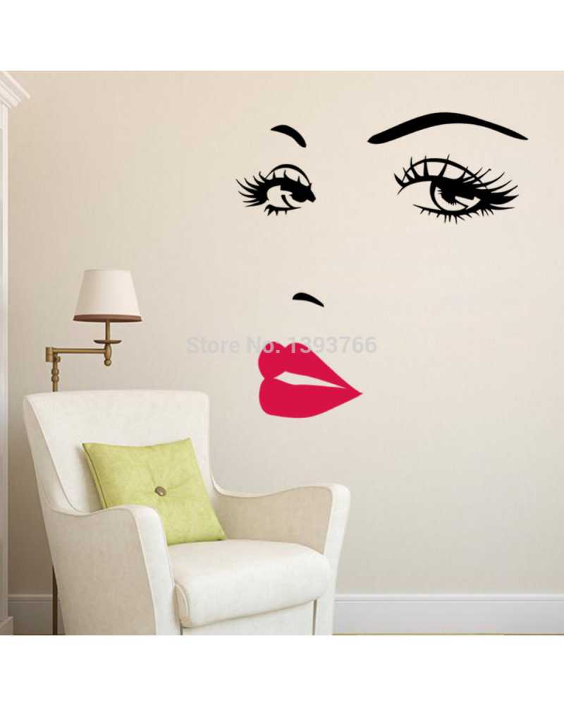 Woman Face Wall Sticker