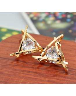 Triangle Crystal Lovely Earrings