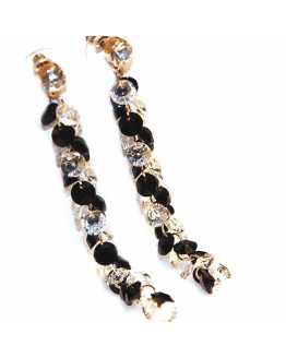 Zircon Tassel Long Exotic Earrings