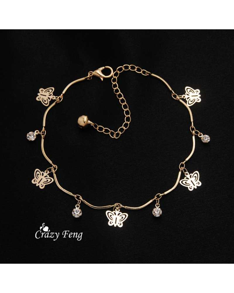 Hot Butterfly Crystal Charm Bracelet