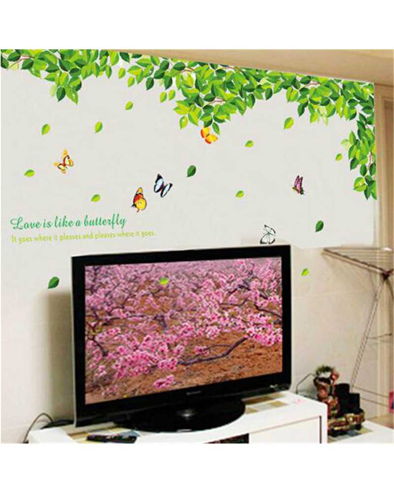 Green Leaf Wall Stickers