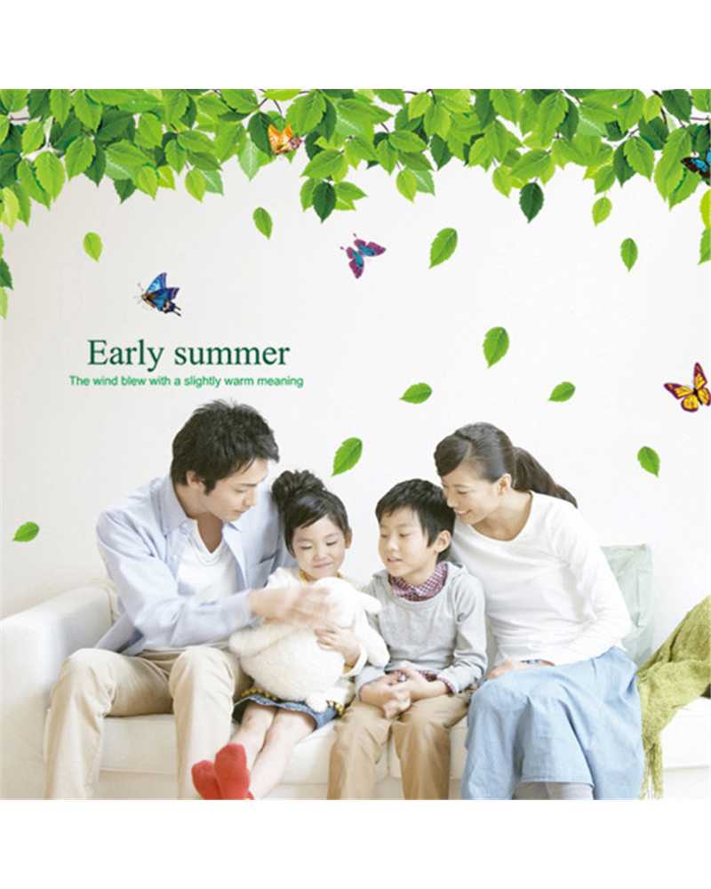 Green Leaf Wall Stickers