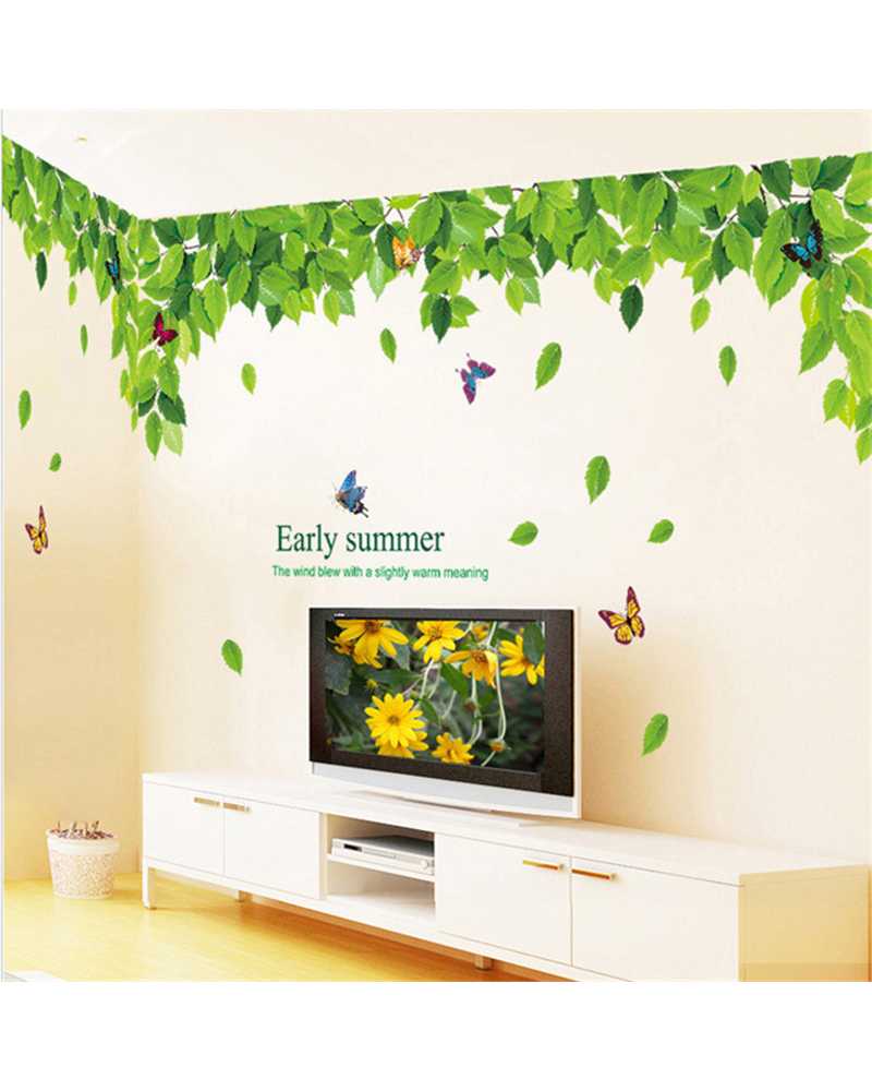 Green Leaf Wall Stickers