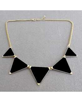 Hot Black Triangle Necklace