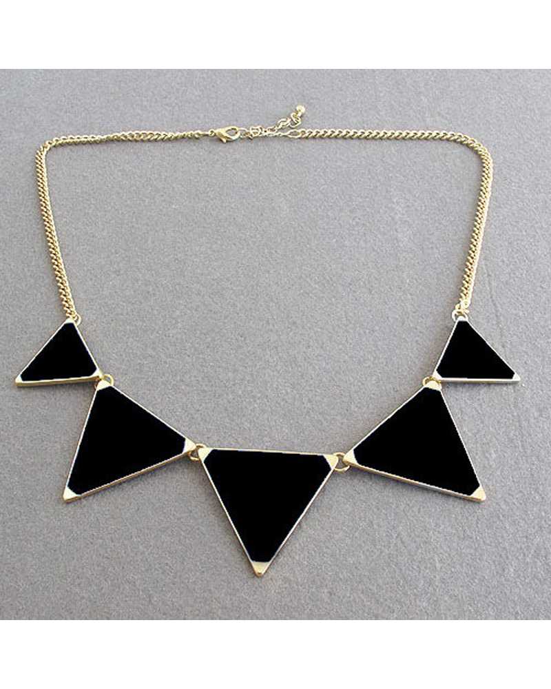 Hot Black Triangle Necklace