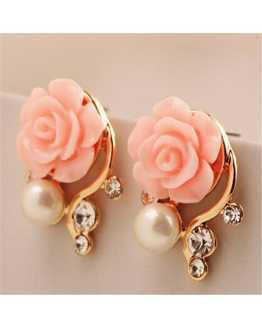 Rose Pearl Lovely Earrings