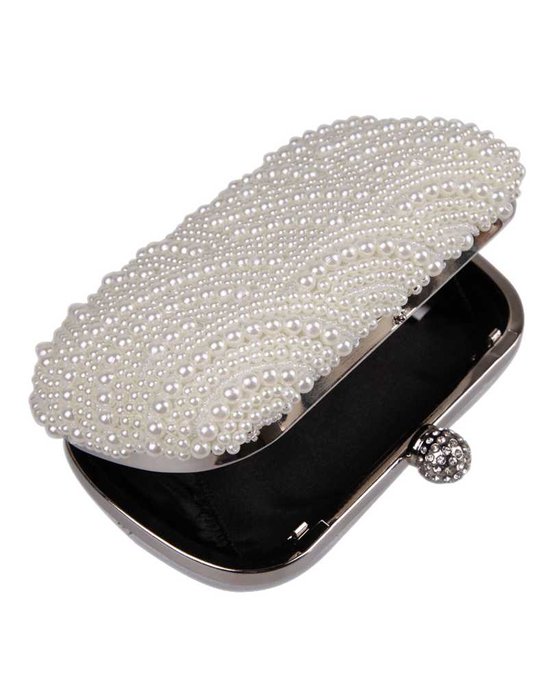 Elegant Pearl and Crystal Party Women Clutches
