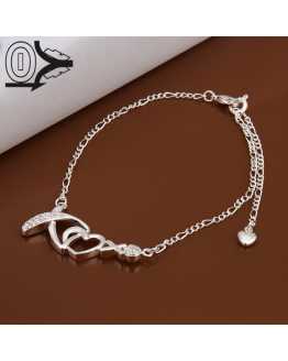 Charm Heart Crystal Anklet