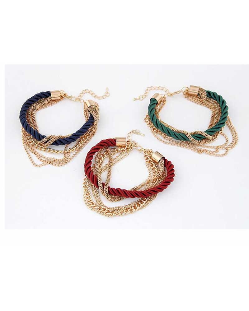 Gold Plated Multi Layer Charm Spunky Bracelet