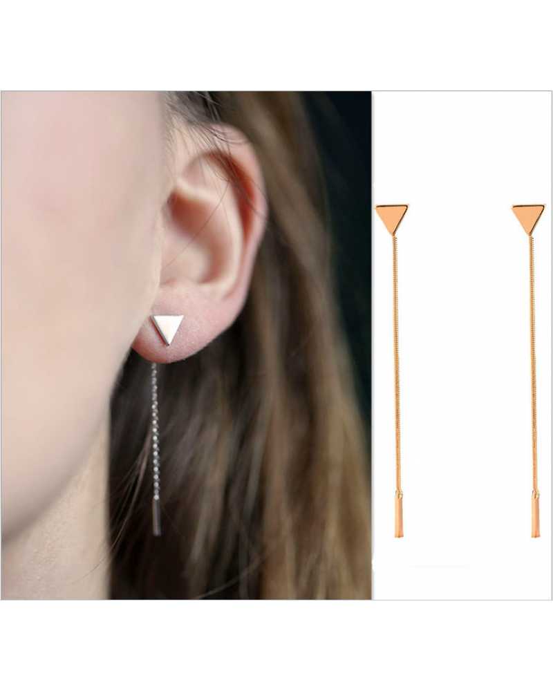 Triangle / Heart Long Exotic earrings