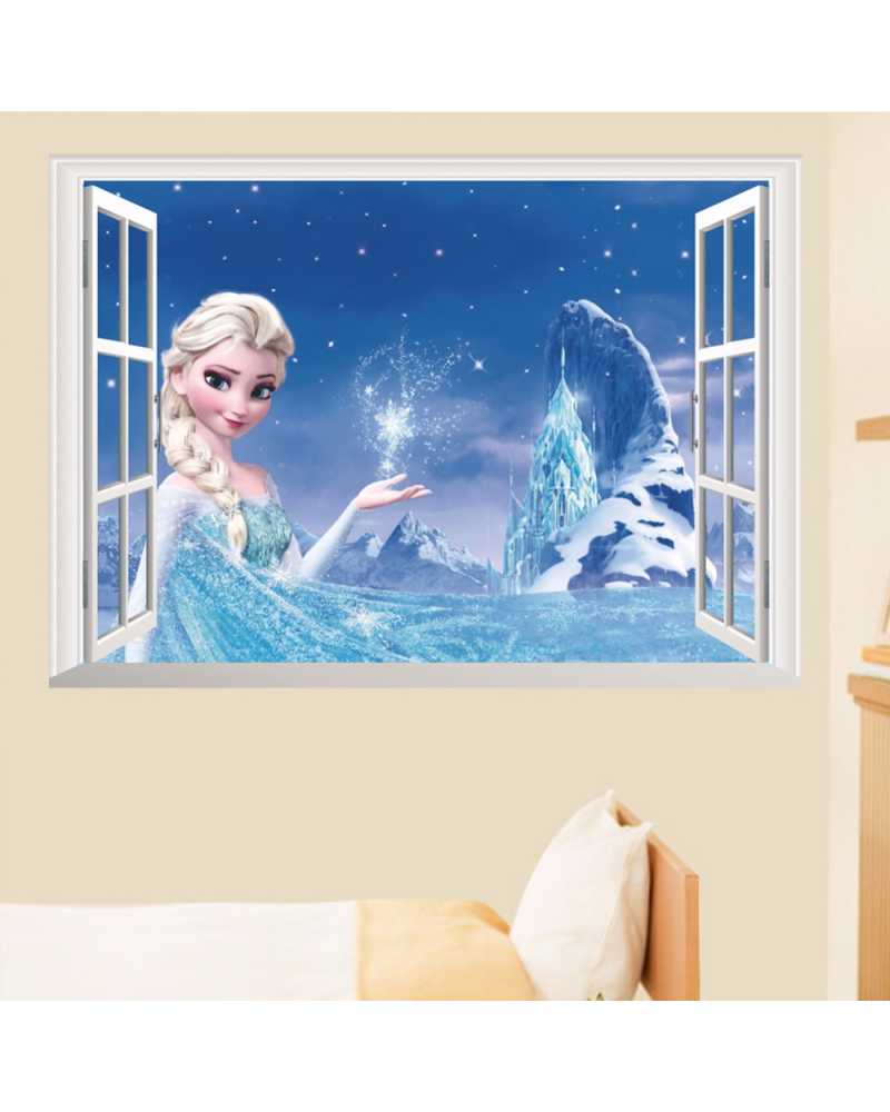 3D Elsa Frozen Wall Stickers