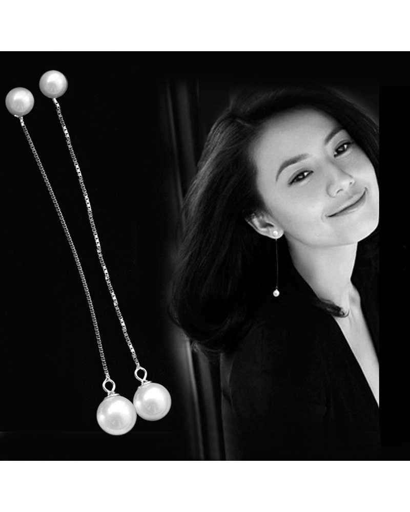 Pearl Long Exotic Earrings