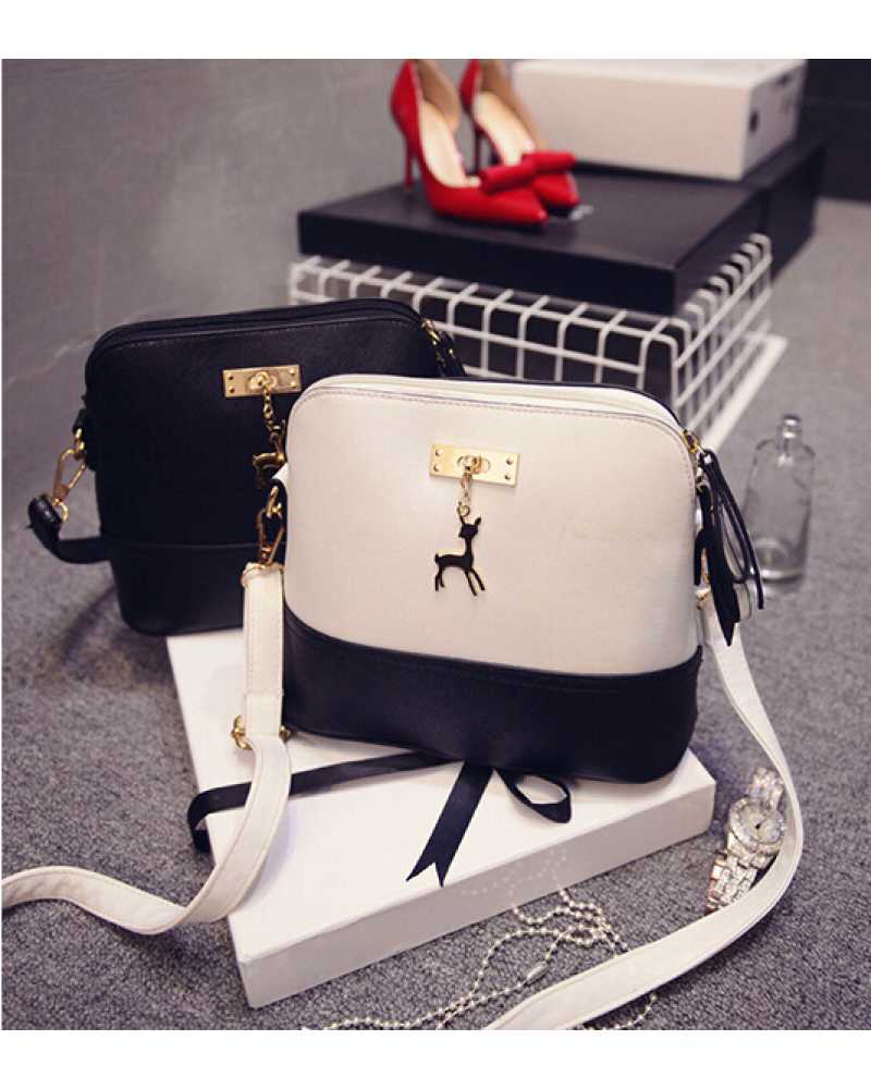 Women shoulder bags messenger bag women leather small shoulder bag famous brand cross body bag Deer Spliced Collision color