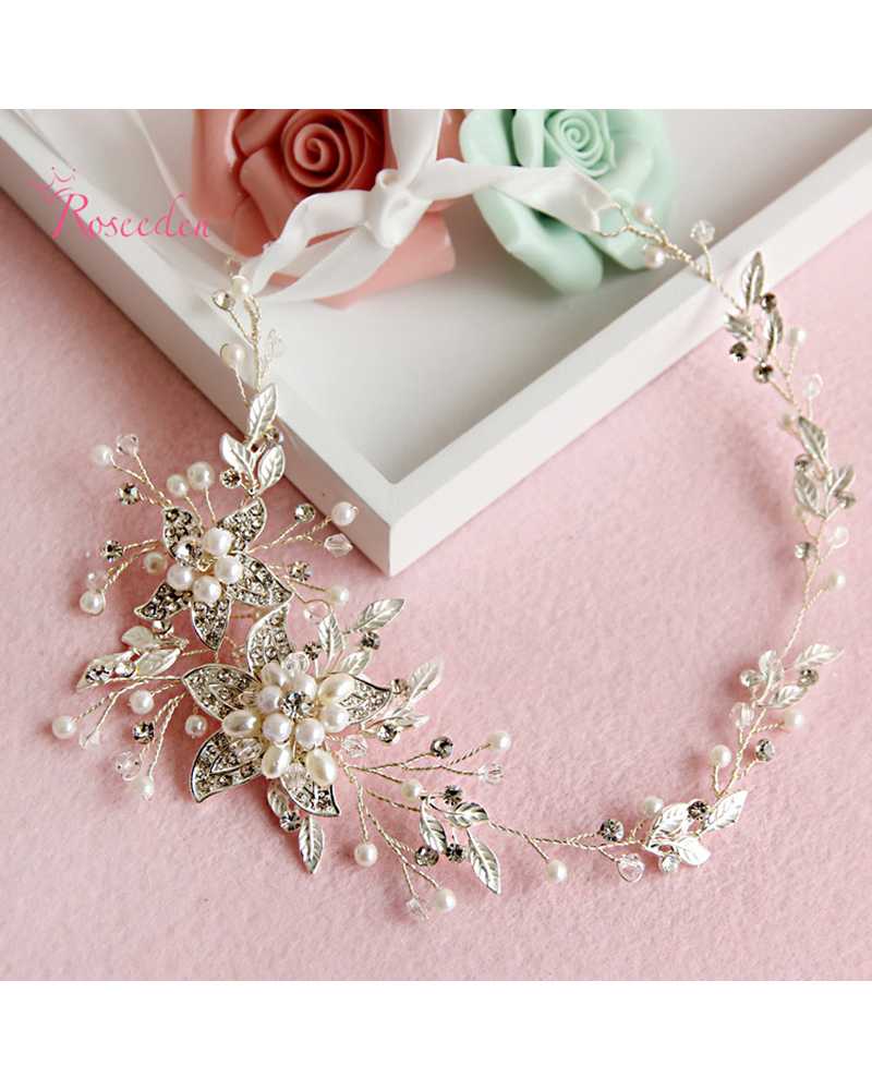 Gold and Sliver Leaves Pearl Head wear