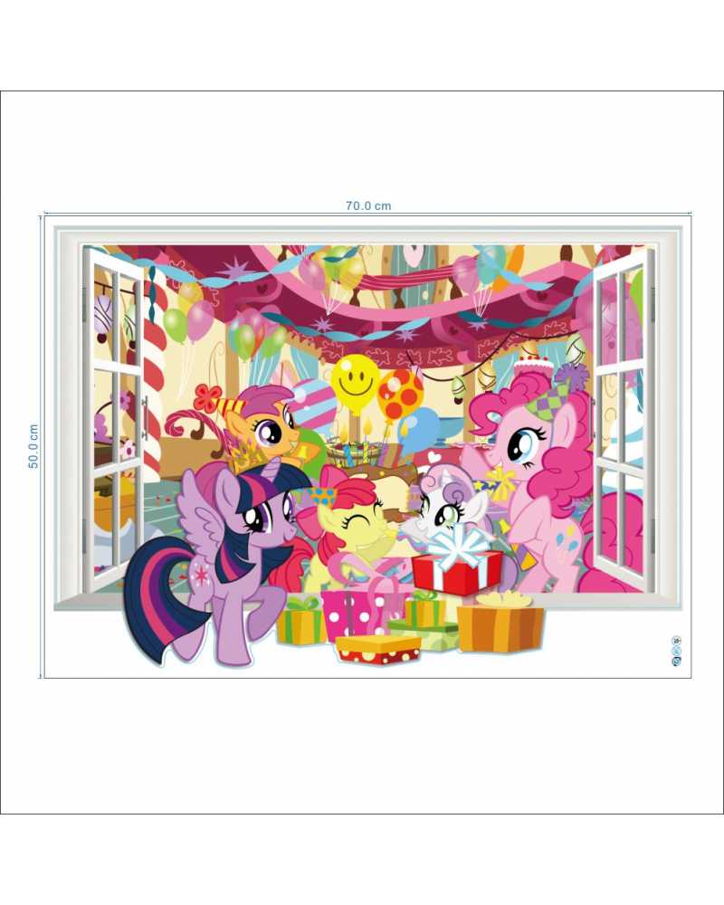 3D Birthday Party Theme Wall Stickers