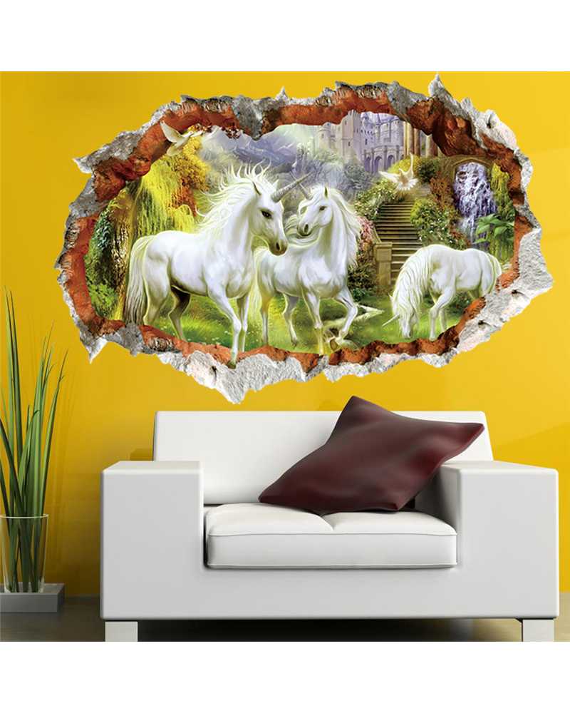 3D Unicorn Wall Stickers
