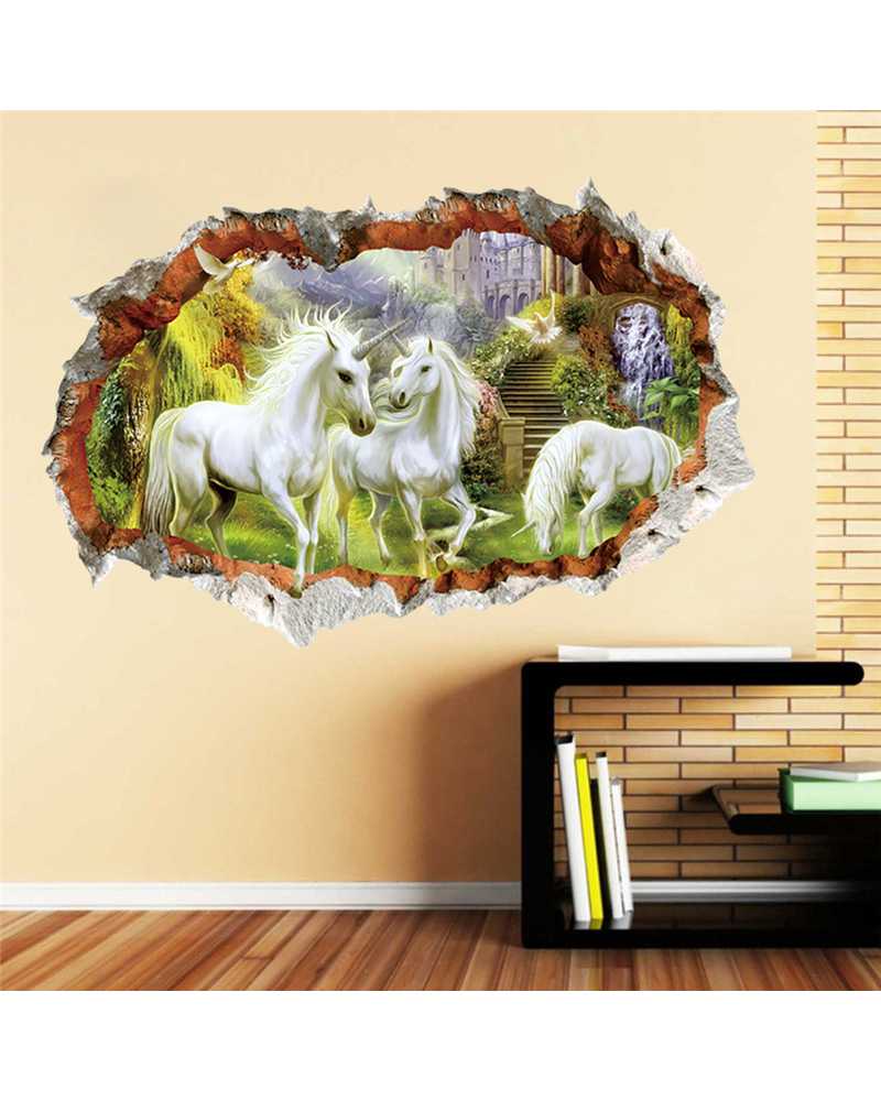 3D Unicorn Wall Stickers