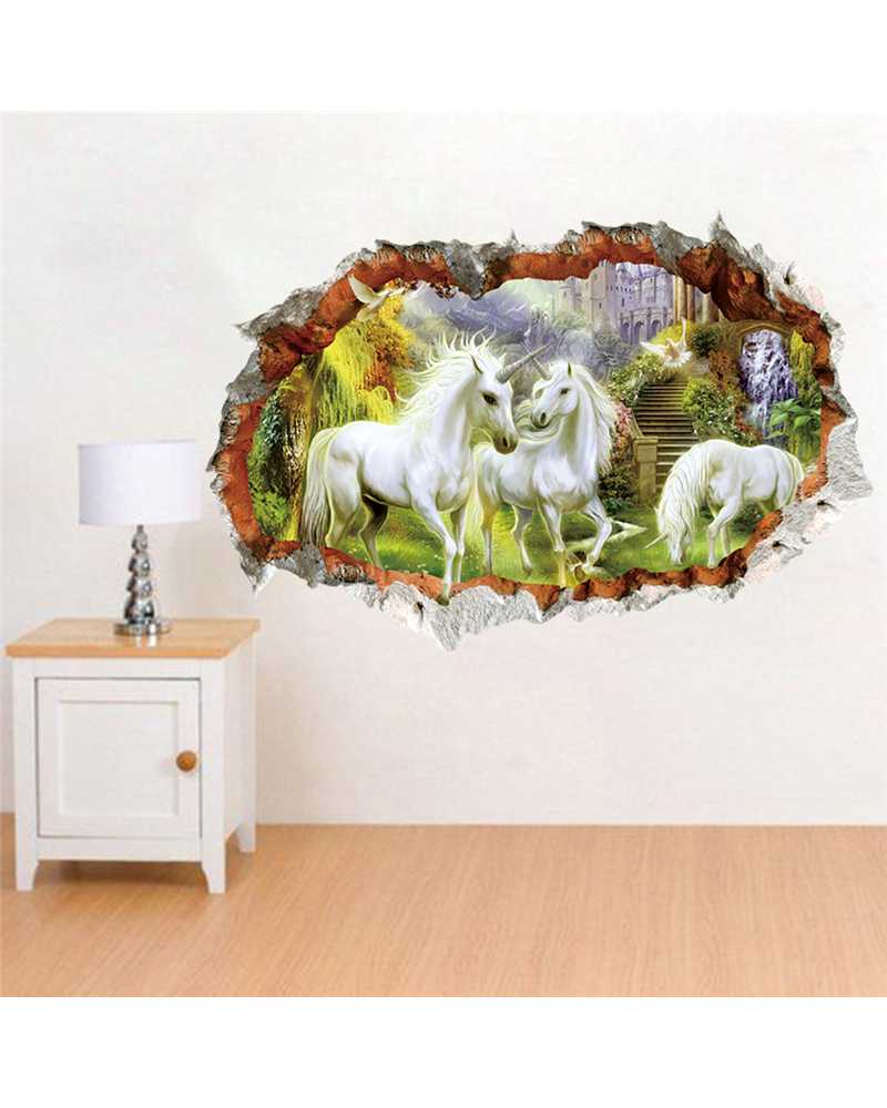 3D Unicorn Wall Stickers