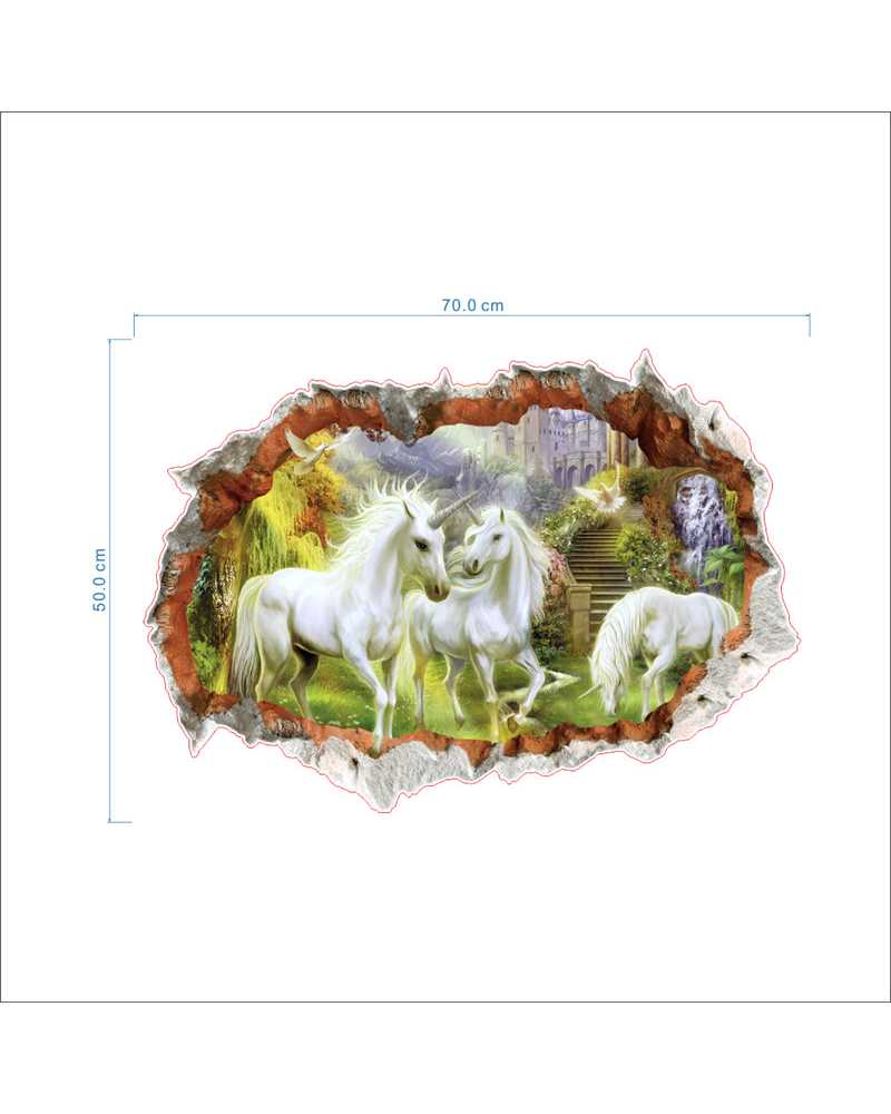 3D Unicorn Wall Stickers