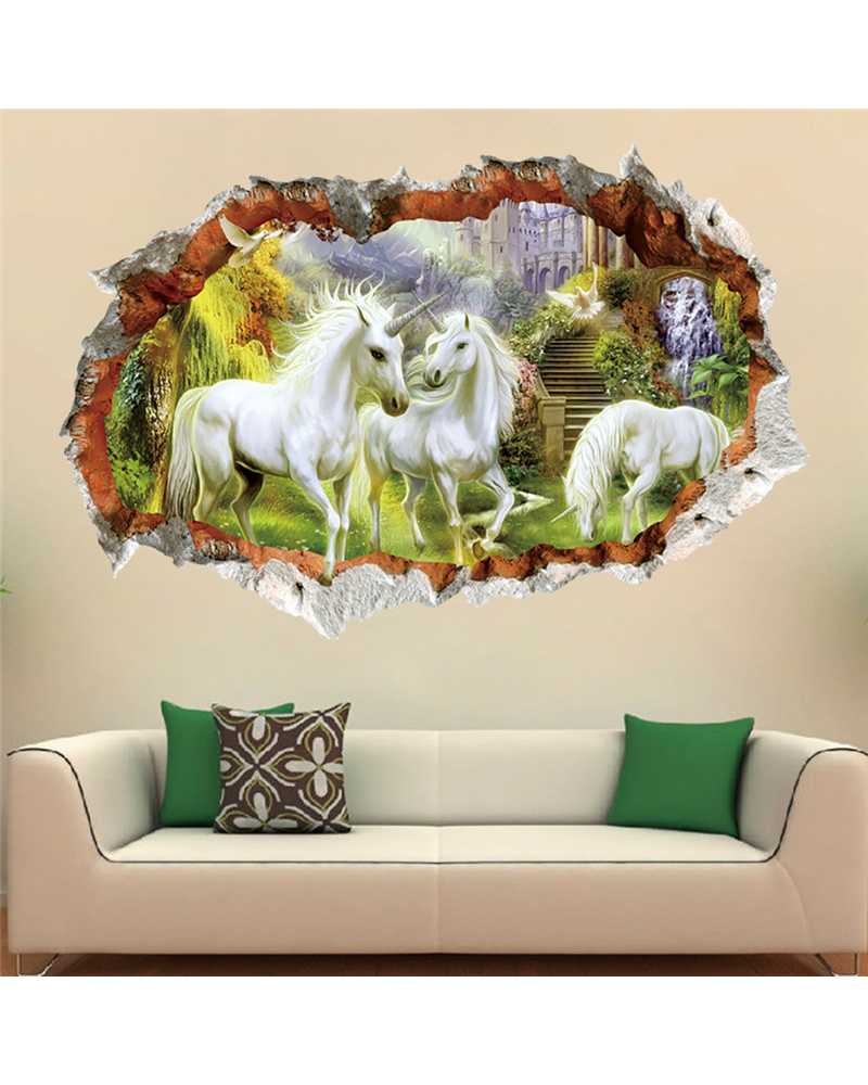 3D Unicorn Wall Stickers