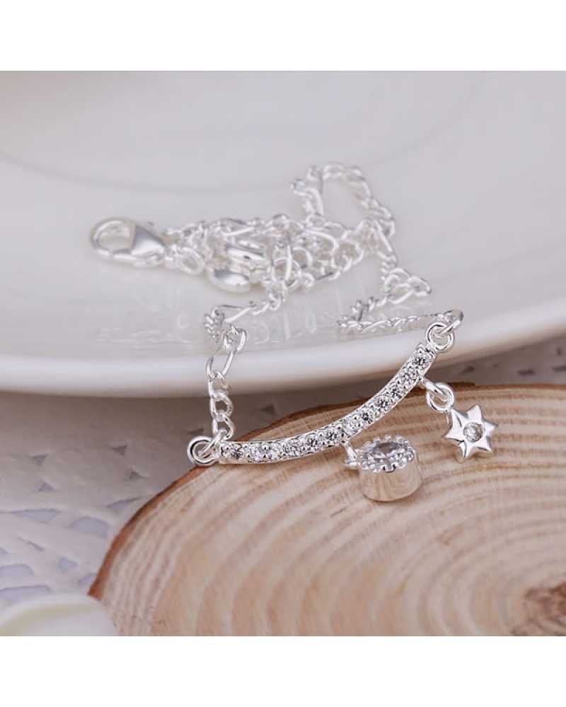 Glittering Silver Trendy Women Anklet