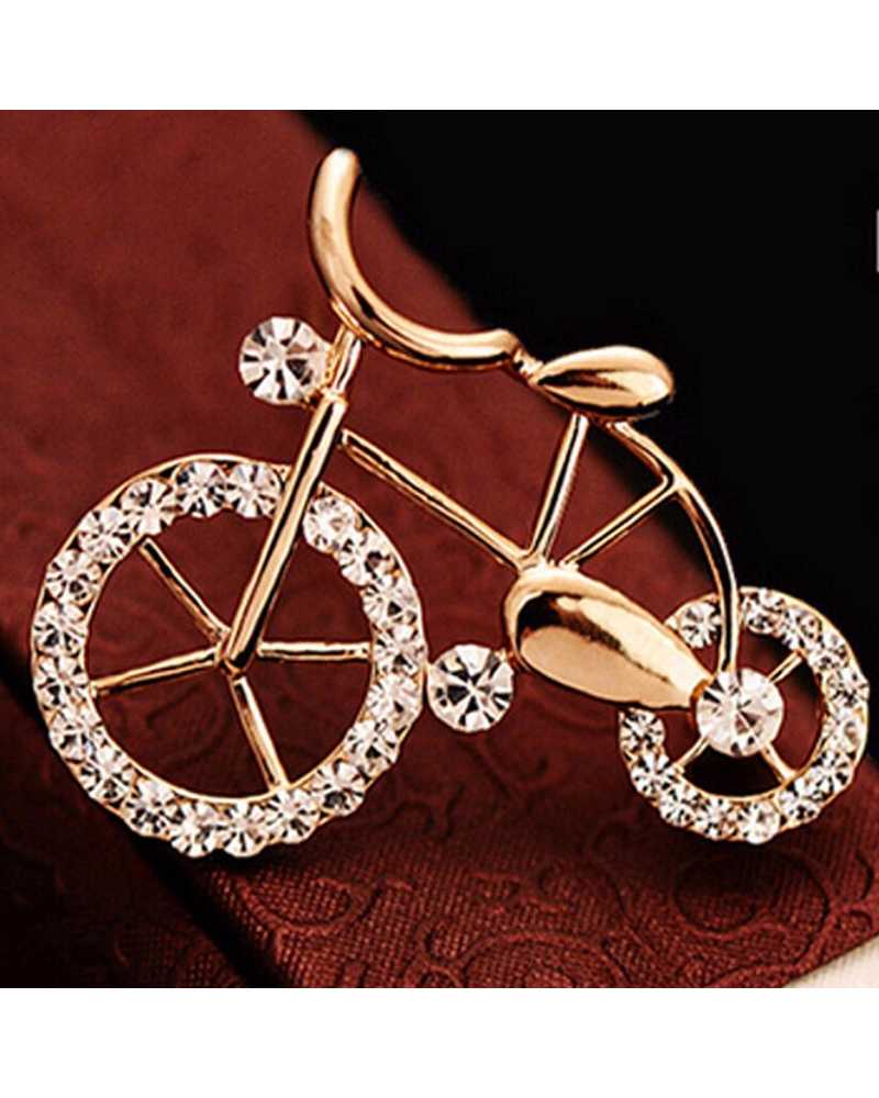 Bicycle Lover  Crystal Brooch