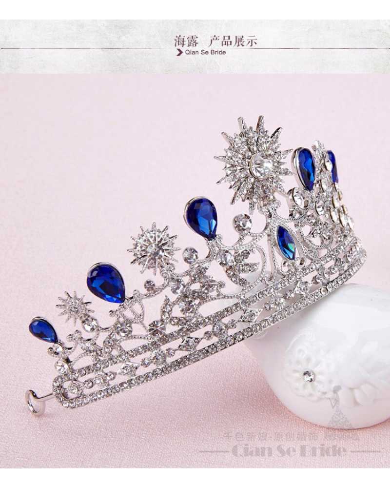Blue Rhinestone Tiara / Crown