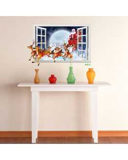 3D Santa Claus Wall Sticker