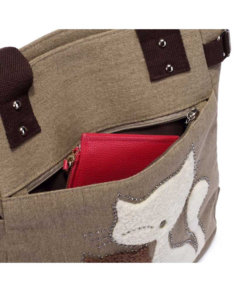 Cute Cat Canvas Women Mini / Cross Body Bag