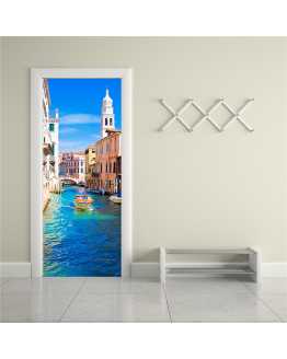 3D Beautiful Lake View Waterproof Door Stickers