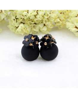 Black Multi Flower Hip Pop Lovely Earrings