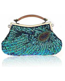 Peacock Sequin Women Clutches