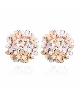 Multi Flower Crystal Lovely Earrings