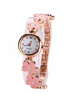 Multi Flower Design Women Wrist Watch